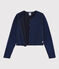 Girls' Cotton Cardigan SMOKING BRILLANT blue