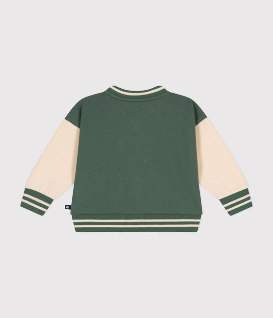 Babies' Fleece Baseball Jacket CROCO green/AVALANCHE