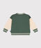 Babies' Fleece Baseball Jacket CROCO green/AVALANCHE