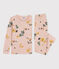 Girls' Floral Cotton Snugfit Pyjamas SALINE pink/MULTICO white