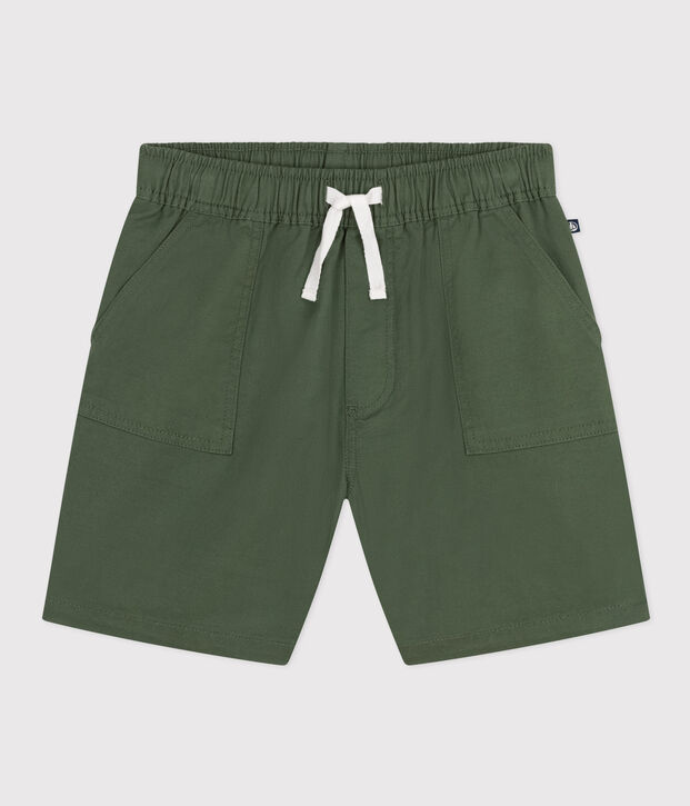 Children's Cotton and Linen Twill Shorts green
