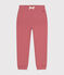Girls' fleece jogging bottoms ROSEWOOD pink