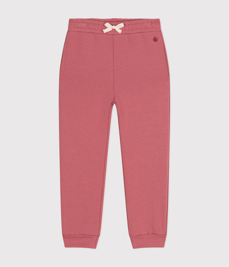 Girls' fleece jogging bottoms pink