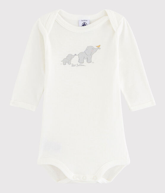 Unisex Babies' Long-Sleeved Bodysuit LAIT white