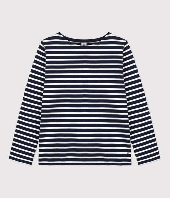 Women's Breton Cotton Top SMOKING blue/MARSHMALLOW white