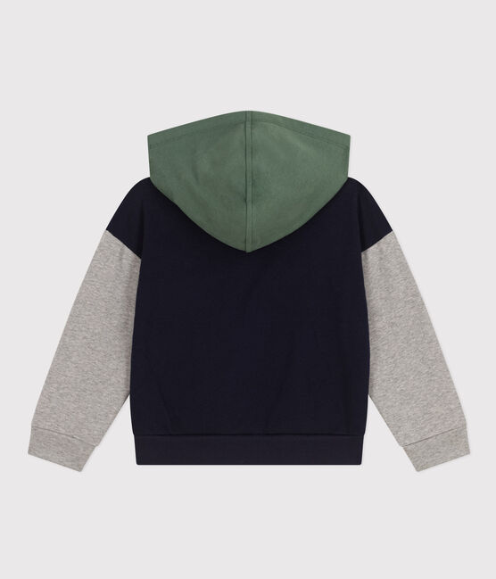 Boys' Fleece Hoodie SMOKING blue/MULTICO white