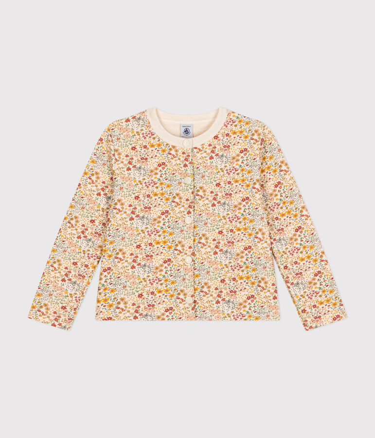 Girls' tube knit cardigan AVALANCHE /CUIVRE /MULTICO