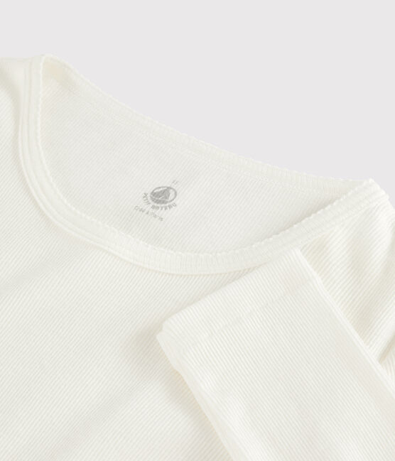 Women's Wool/Cotton Blend T-Shirt MARSHMALLOW white
