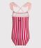Girls' Stripy One-Piece Swimsuit SALINE /DELHI