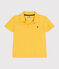 Boys' Short-Sleeved Cotton Polo Shirt NECTAR yellow