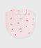 Newborn babies' printed cotton bib BARELY pink/MULTICO