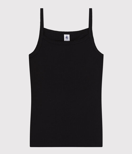 Women's Iconic Organic Cotton Strappy Top NOIR black