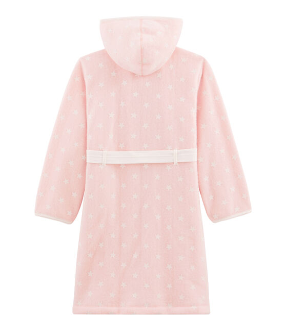 Children's Fleece Dressing Gown MINOIS pink/MARSHMALLOW white