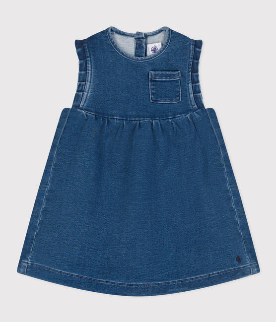 Babies' Eco-Friendly Denim Dress BLEU DELAVE blue