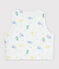Babies' sleeveless reversible dragon-print cotton cardigan white/multicolor