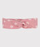 Bandeau enfant en gaze de coton imprimé fleurs CHARME pink/MARSHMALLOW white