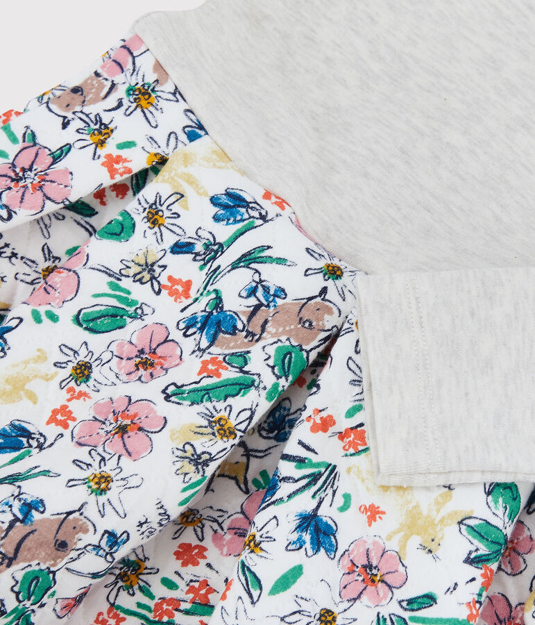 Girls' Long-Sleeved Tube Knit Dress white/multicolor