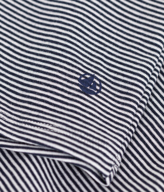 Women's Iconic Stripy Cotton Vest Top SMOKING blue/MARSHMALLOW white