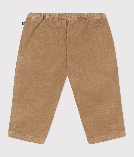 Babies' plain corduroy trousers ROCHE CLAIR beige