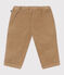Babies' plain corduroy trousers ROCHE CLAIR beige