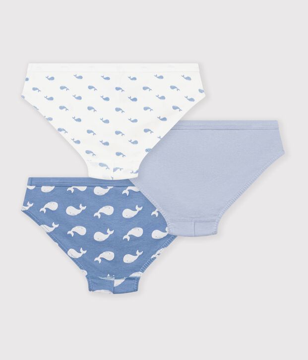 Pack of children's whale print cotton briefs multicolor
