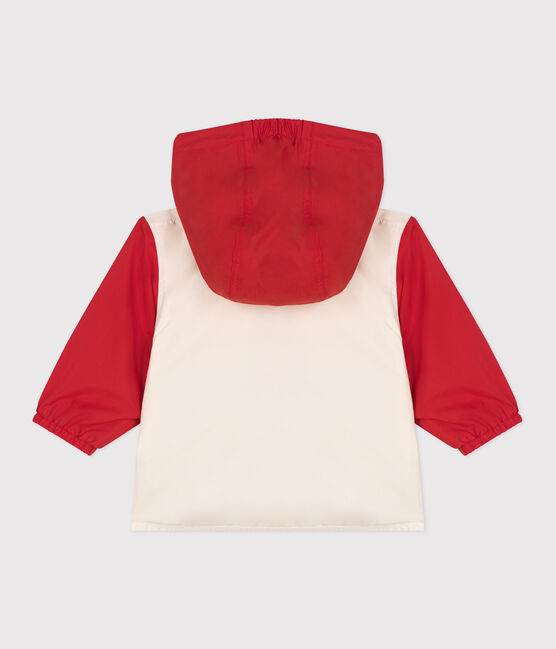 Babies' colour block printed windbreaker, pinstripe lining AURORA red/MULTICO