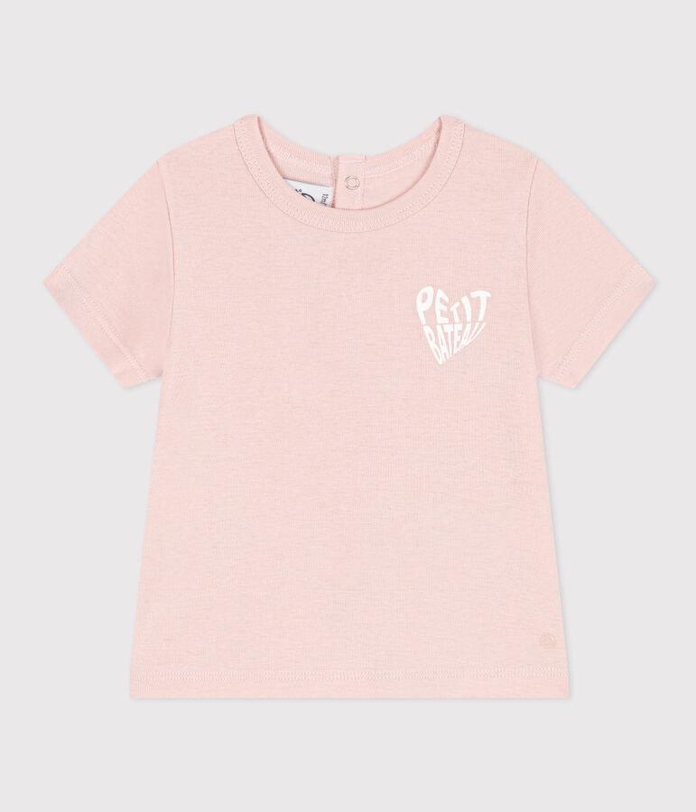 Babies' Cotton Short-Sleeved T-Shirt SALINE pink