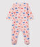 Babies' Decorative Print Fleece Sleepsuit MINOIS pink/MULTICO white
