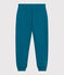 Children's jogging bottoms in plain cotton DRAGONFLY green