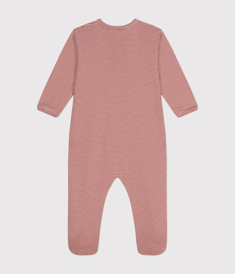 Babies' Stripy Cotton Pyjamas FAMEUX /MARSHMALLOW