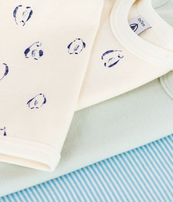 Pack of babies' long-sleeved penguin-print cotton bodies variante 1