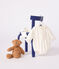 Babies' special occasion playsuit in embroidered corduroy MILK Ecru