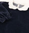 Babies' Velour Neck Sleepsuit SMOKING blue