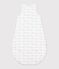 Babies' 3 TOG-rated whale print cotton sleeping bag white/blue