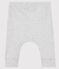 Babies' Organic Cotton 2x2 Rib Knit Leggings BELUGA CHINE grey
