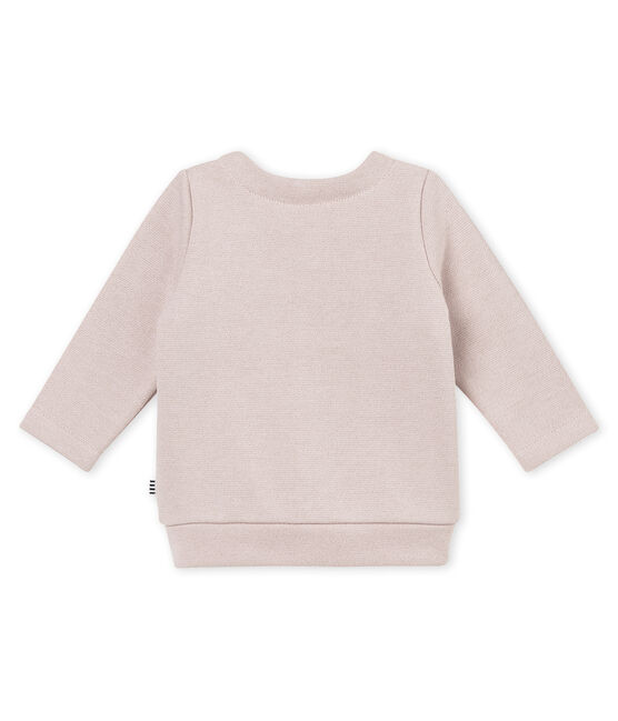 Baby girl's shiny cotton sweatshirt cardigan JOLI pink/DORE yellow