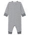 Baby Boys' Footless Tube Knit Sleepsuit MARSHMALLOW white/SMOKING CN blue