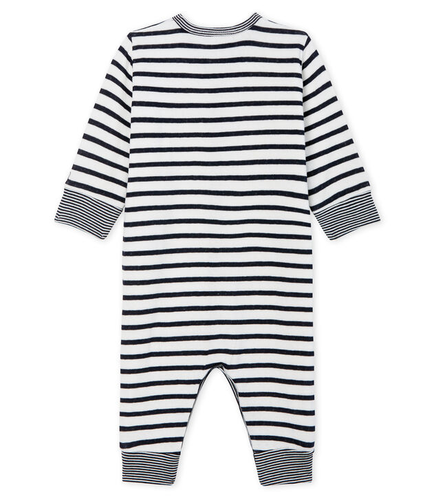Baby Boys' Footless Tube Knit Sleepsuit white/blue
