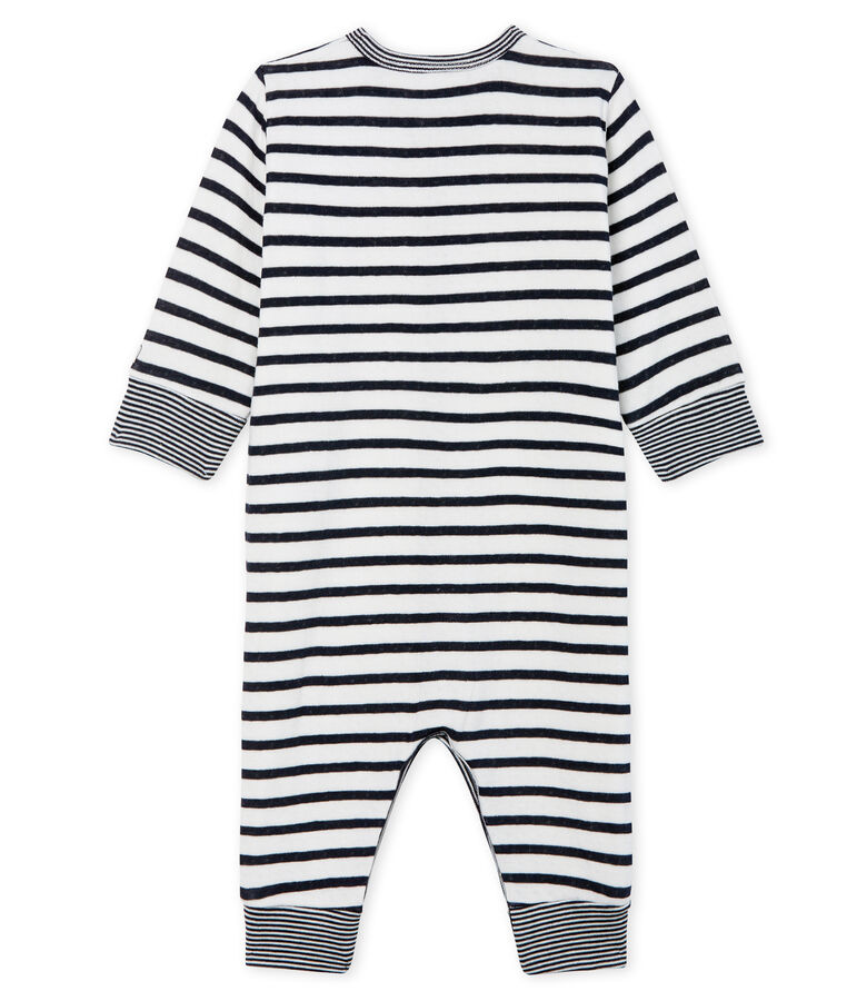 Baby Boys' Footless Tube Knit Sleepsuit white/blue
