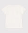 Children's short-sleeved heart pattern cotton T-shirt MARSHMALLOW white