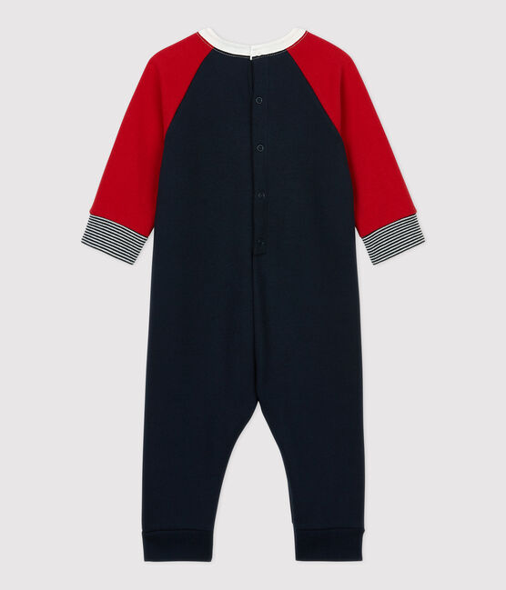 Babies' Fleece Jumpsuit SMOKING blue/TERKUIT red