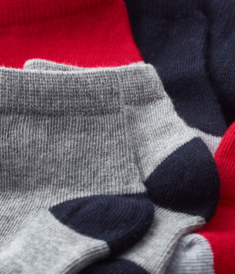 Baby Boys' Basic Socks - 5-Piece Set blue/red