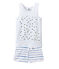 Short pyjama ECUME white/BLEU blue/OR