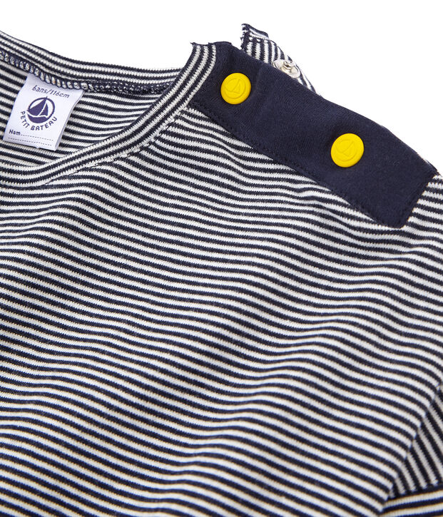 Girls' Long-sleeved T-shirt blue/white