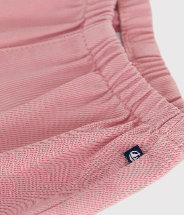 Babies' plain soft trousers pink