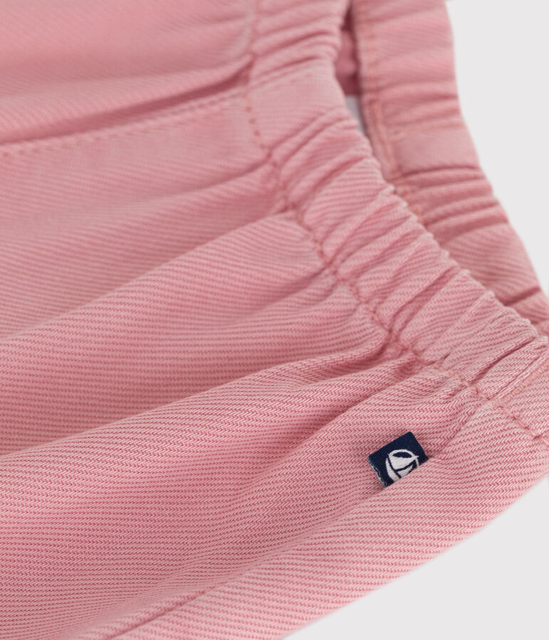 Babies' plain soft trousers pink