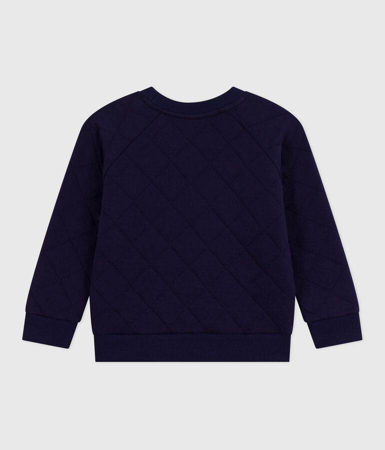 Children's plain cotton sweatshirt blue