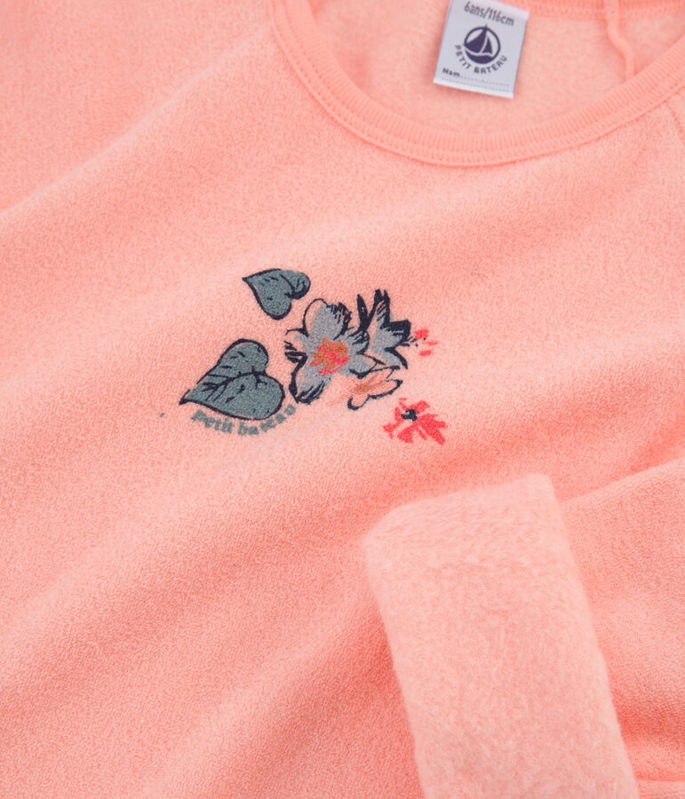 Girls' Pyjamas in Brushed towelling pink