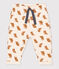 Babies' Owl Themed Fleece Trousers AVALANCHE white/ECUREUIL