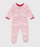 Babies' velour sleepsuit ECUME white/CORRIDA
